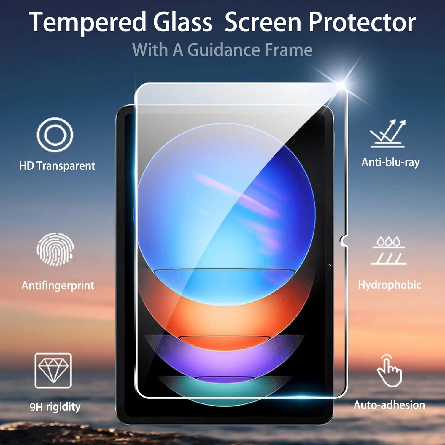 Tempered Glass For Xiaomi Pad 6S Pro (12.4 inch) Screen Protector HD 9H Hardness Anti-Fingerprints No Bubbles Protective Film