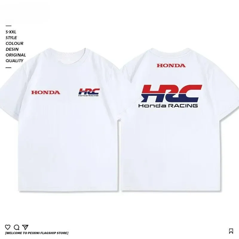 

2025 Summer fashion New HRC Honda Racing Printed Men's T-shirt Sweat Wicks Breathable Motorcycle T-shirt for Men and Women moto
