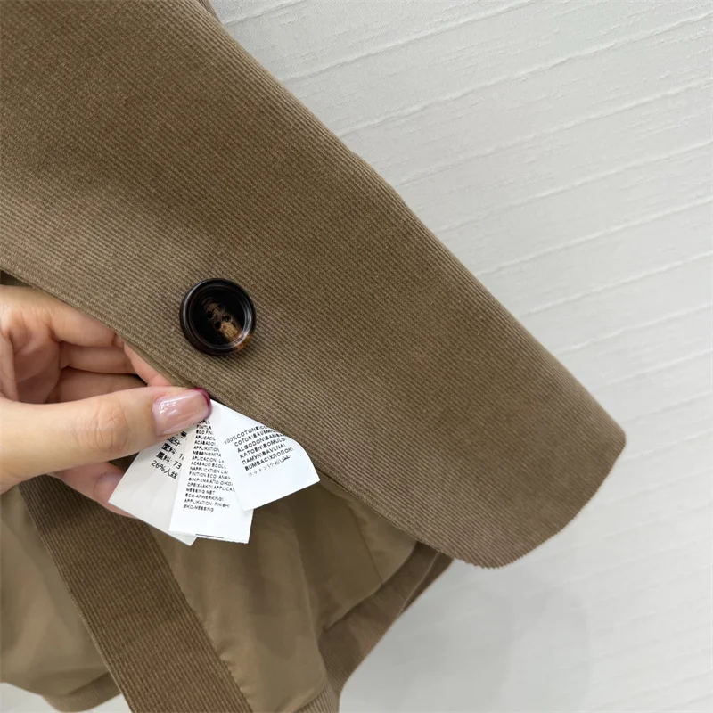 Picture 7: Women's jacket New single breasted slim fit women's coat for autumn 2026 pure cotton corduroy women's suit jacket y2k outerwear