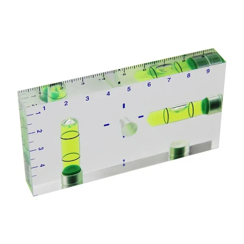 Mini level gauge suitable for construction and home use, with three strong magnets and high transparency magnetic bubbles