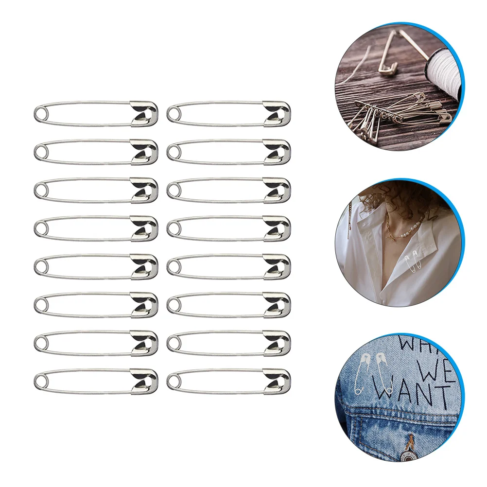 

1728 Pcs Safety Pin Small Iron DIY Fabric Sewing Needles for Clothes Mini Clips Fastener Quilting Projects Crochet Strong