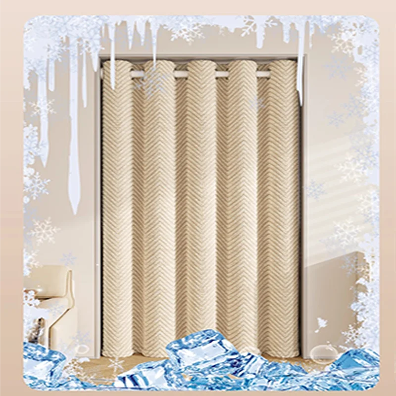 1Pcs    100% Polyester Chevron Thermal Insulated Curtain, Energy Saving & Noise Reducing for Home