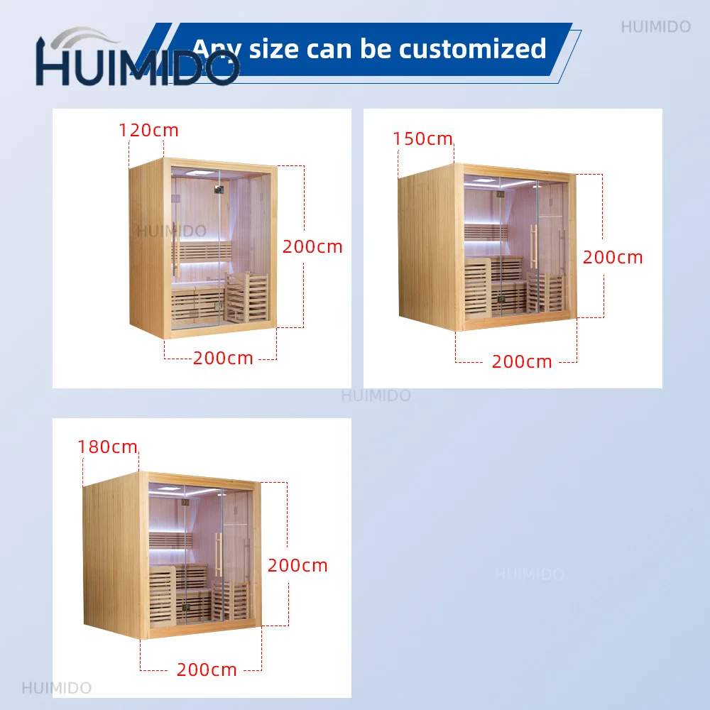Traditional sauna, indoor wooden sauna, modern design style, factory wholesale direct sales
