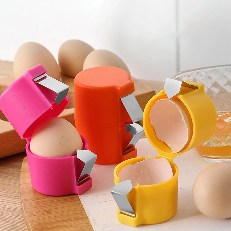 Egg Shell Crusher Egg Top Cutter Handheld Egg Opener Separator Set Kitchen Gadget For Easy Cracking Shell Removal For Effortless