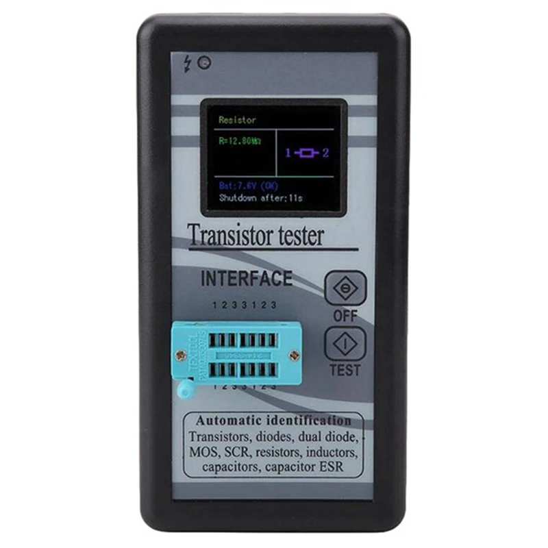 M328 Multifunction LCD Backlight Transistor Tester Diode Thyristor Capacitive ESR LCR Meter With Black Plastic Housing