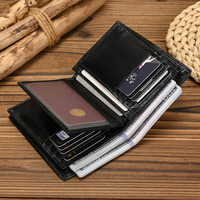 2025 New Style Men's Leather Wallet Real Cowskin Short Purse Dropshipping Popular Style Card Wallet Male Bifold Purse For Cards