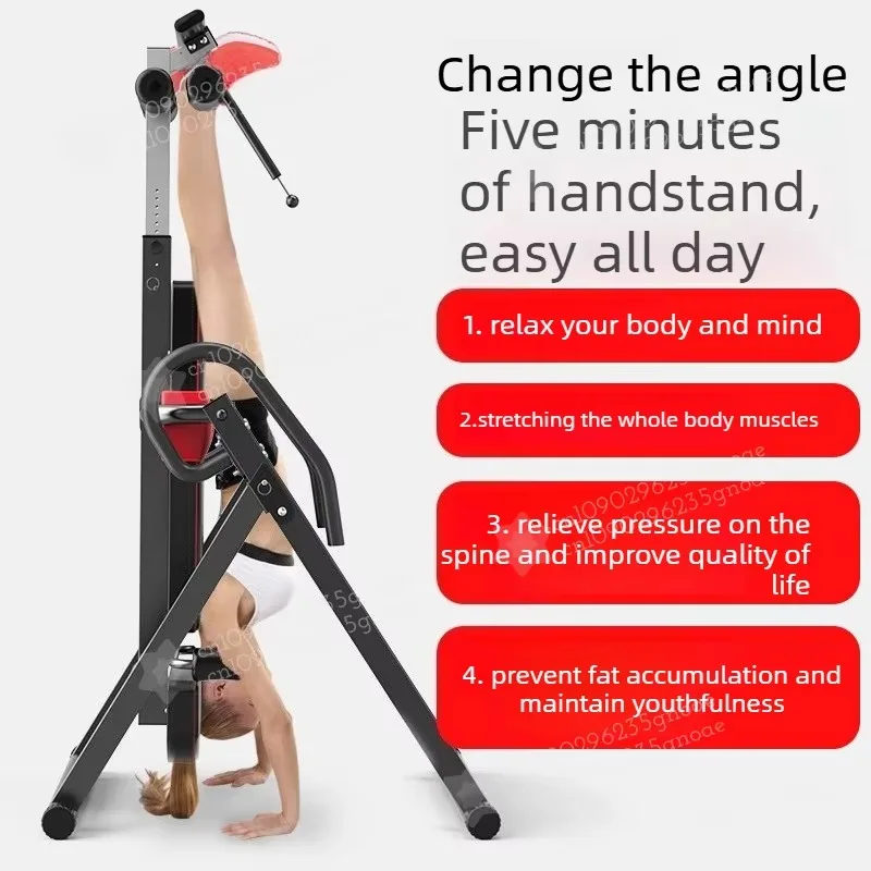 Gravity Heavy Duty Inversion Table with Headrest & Adjustable Protective Belt Back Stretcher Machine for Pain Relief Therapy