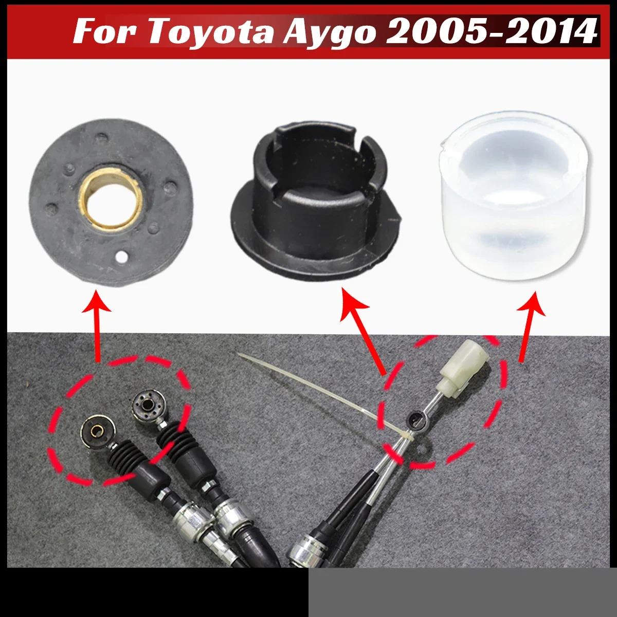 

For Toyota Aygo 2005-2014 Manual Gear Shift Cable Linkage End Rod Control Connector Bushing Car Manual Gearbox Selector Parts