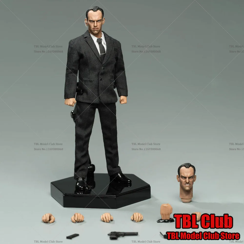 

PC026C 1/12 Scale Collectible Agent Smith Hugo Weaving Model 6'' Full Set Male Solider Action Figures Dolls with Double Heads