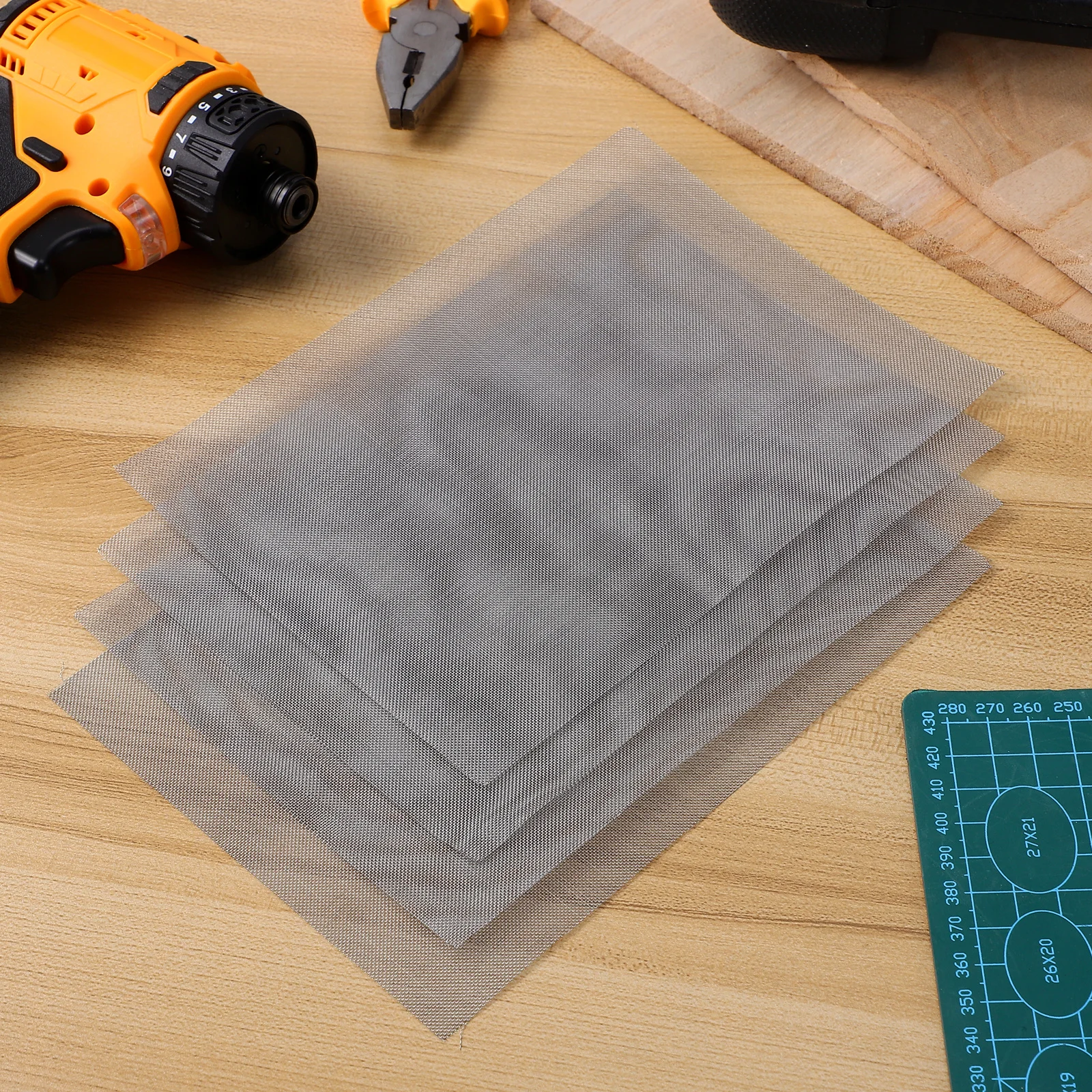 

5pcs Car Bumper Repair Machine Stainless Steel Mesh Welding Accessories Durable Uniform Thickness Screen Automotive Plastic