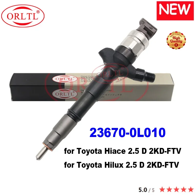 

Подлинный топливный инжектор 23670-0L010 236700L010 23670 0L010 для Toyota Hiace/Hilux 2,5 D 2KD-FTV 8-97602-485-5 8-97602485-4