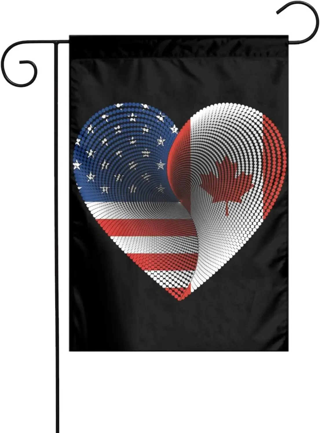 USA Canada Canadians Friendship Heart Garden Yard Flag 12 X 18 Inch Double Sided Decorations For Mailbox Patio Lawn Farmhous WZZ
