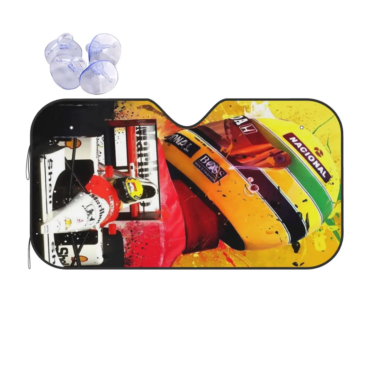 

Ayrton Senna Racing Cars Sunshade Windscreen Car Front Windshield Window Sun Visor Accessories Covers