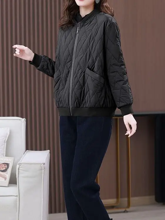 

Модное утепленное пальто большого размера из хлопка 300 г/м² с бейсбольным воротником, свободного кроя, молодежное, для невысоких людей, зимнее, теплое, с длинными рукавами