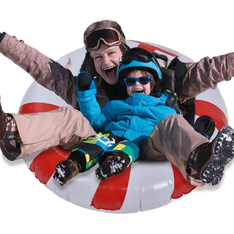 Snow Tube Heavy Duty Snow Sled With Handles Winter Outdoor Sports Toys For Boys Girls Family Activities