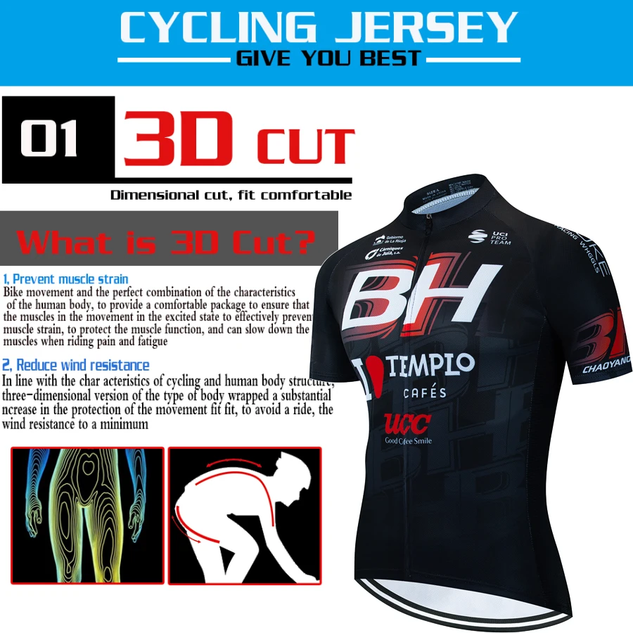 BH Cycling Uniform Mtb Male Clothing Short Sets Men's Bike Jersey Shorts Man Clothes Mens Summer 2024 Cycle Jacket Sports Set