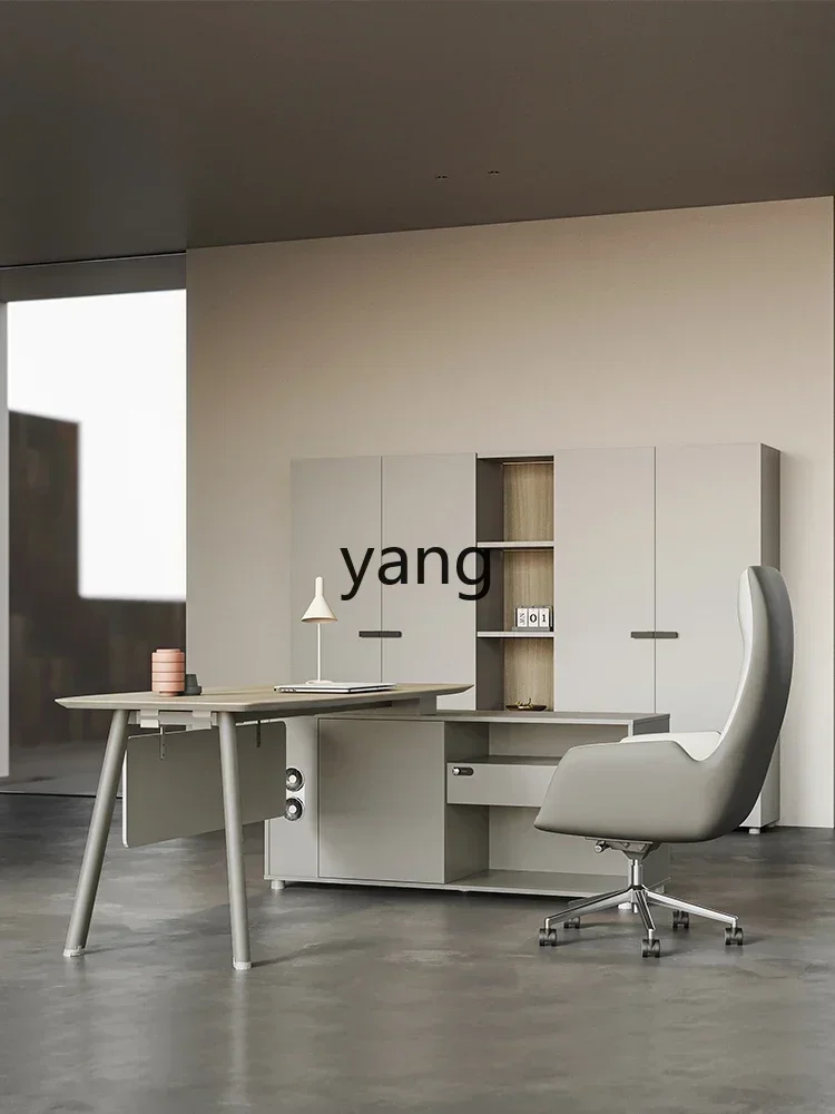 Boss Office Desk and Chair Combination Modern Light Luxury Fashion Manager Office Manager Desk