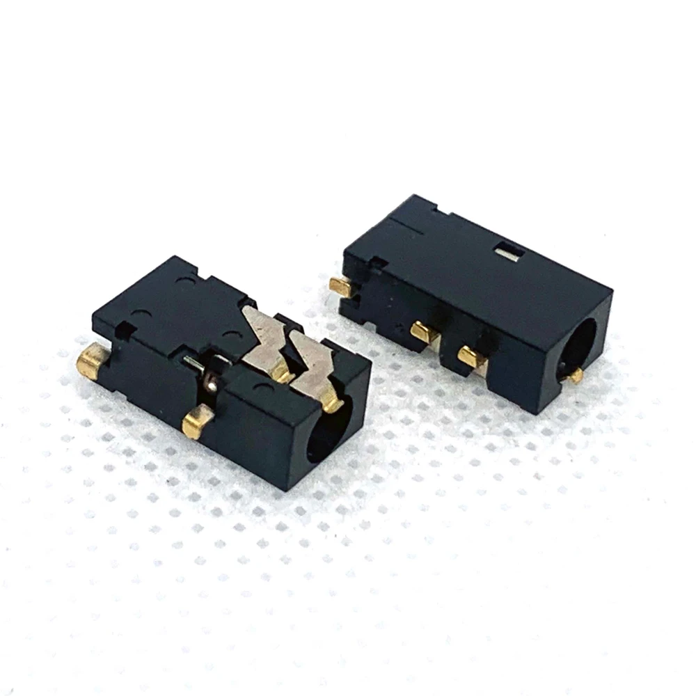 

10pcs 3.5mm earphone mother base ultra thin flat port PJ-375 sink 2.0 broken board 6p bending foot audio mobile phone socket