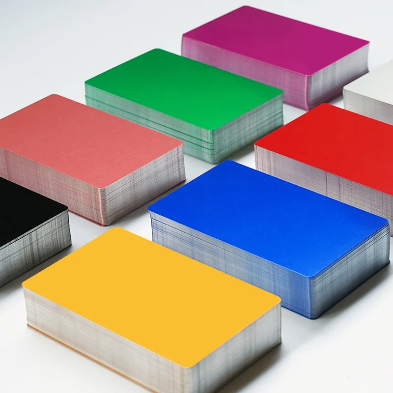 86x54x0.21mm blanco aluminium plaat lasergravure markering metalen kaarten voor doe-het-zelf visitekaartje, lidmaatschapslabel, feestuitnodiging