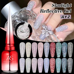 AS 15ml Firefly Light Reflective Glitter Gel Nail Polish Sparkling Auroras Laser Semi Permanent Soak Off UV Nail Art Gel Varnish