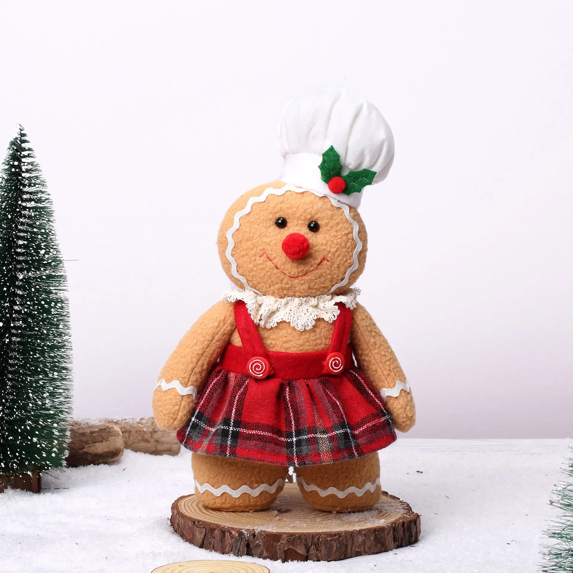 Large Gingerbread Man Doll Christmas Plush Leg Dolls Xmas Tree Ornaments New Year Kids Gift Christmas Decorations for Home view 2