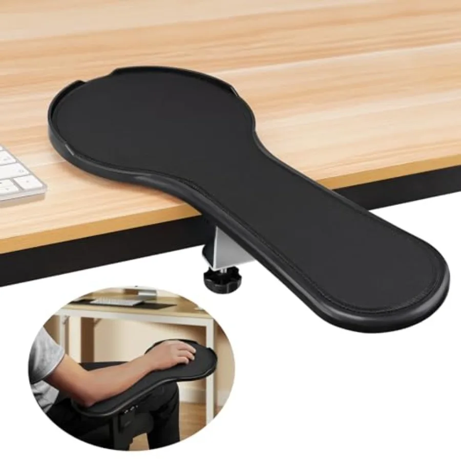 Upgrade Chair arm Mouse pad, Ergonomic Arm Rest Mouse Pads for Chairs and Desk, Adjustable Mouse Tray, Forearms Pressure Relief