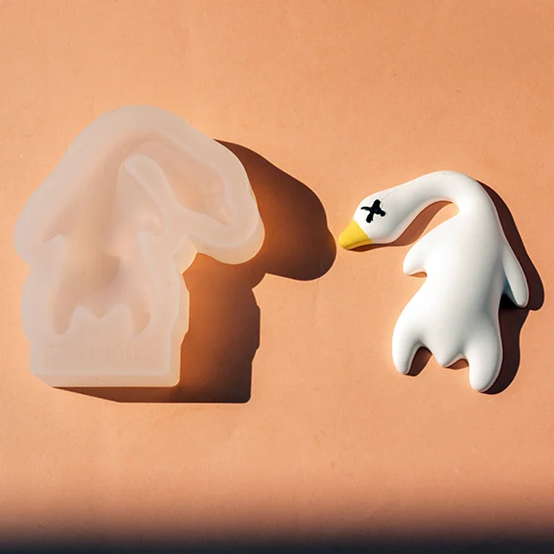 Mini Roast Duck Silicone Mould Handmade Duck Soap Plaster Crafts Resin Cement Mold DIY Chocolate Decoration Cake Baking Supplies