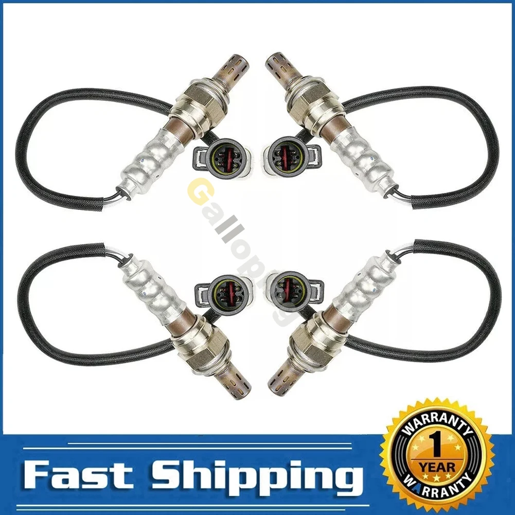 4pcs O2 Oxygen Sensor 1 2 Bank 1 2 for Ford Freestar 2004 2005 2006 2007 3.9L 4.2L Upstream Downstream 4 Wires 234-4401 234-4610