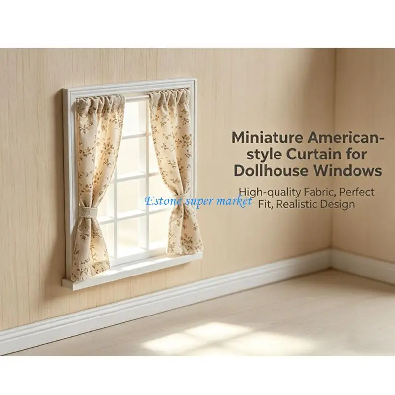 090B Creative DIY Miniature Window For 1/12 Scale Dollhouses Easy Together Design No Tools Required