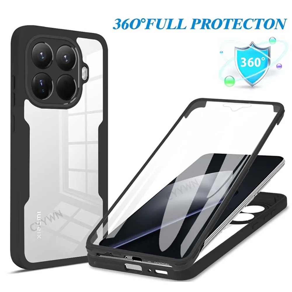 360 Ganzkörper-Displayschutzfolie, transparente Hülle für Xiaomi Mi 15T Pro 5G, stoßfeste Handyhülle für Mi 15T