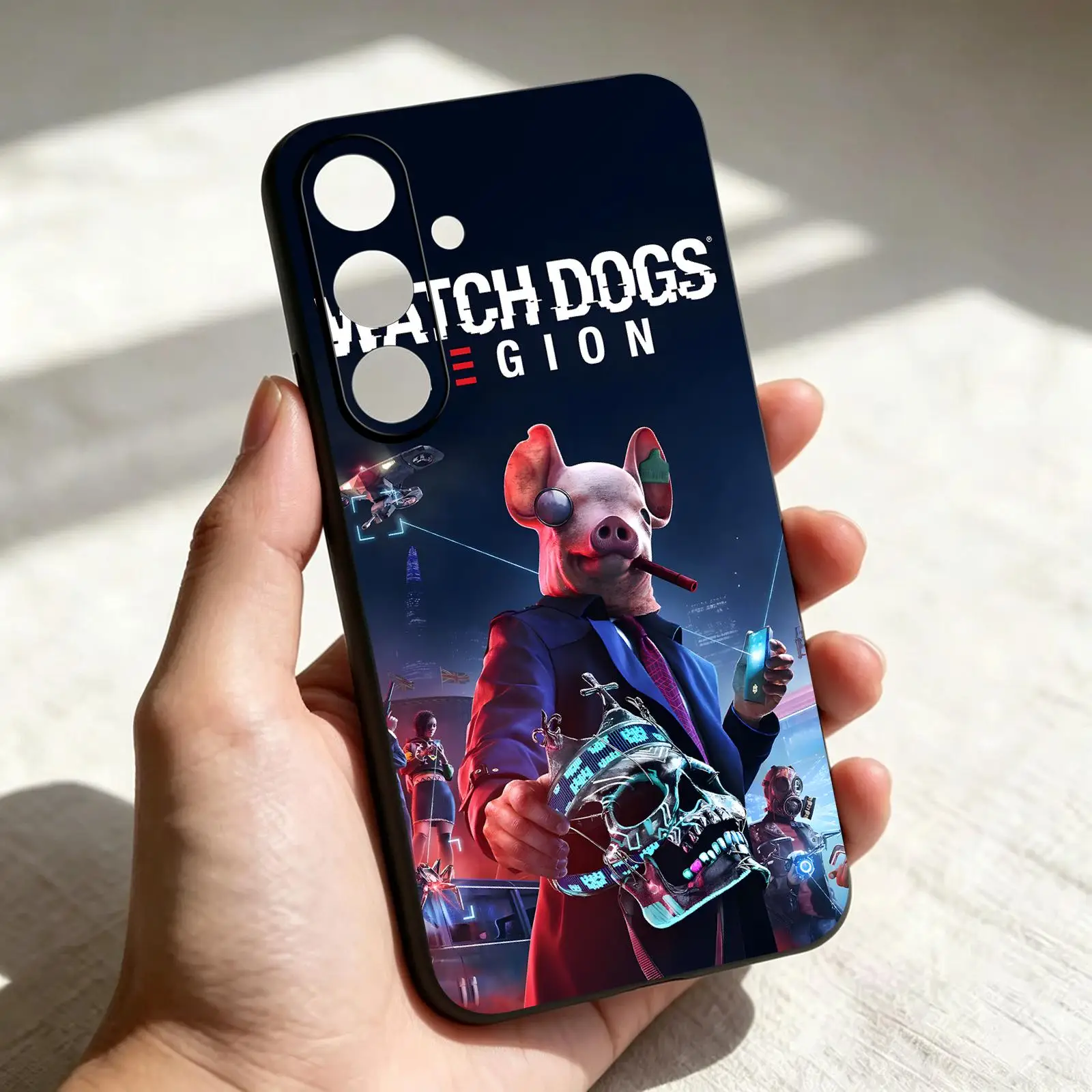 Phone Case For Samsung A57 A56 A37 A27 A17 A36 A26 A55 A35 Black Matte Soft Case HOT games Watch Dogs 2 Dedsec view 2