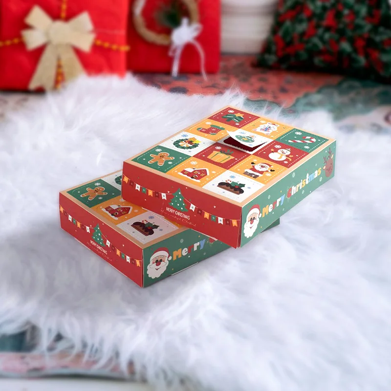 クリスマスをテーマにした楽しいサプライズボックス 12コンパートメント DIY手作りおもちゃ 1パック5個入り トレンドのブラインドボックス エンターテイメント用