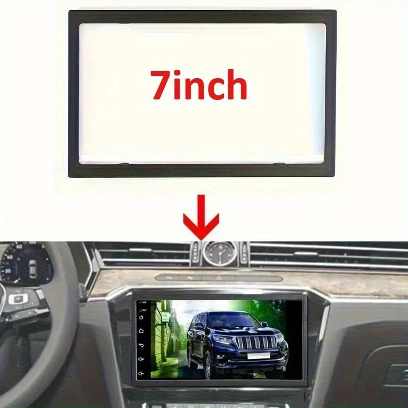 7inch Universal Dual-DIN Car Radio Installation Panel Frame Kit Plastic Car Stereo Radio Mounting Panel Frame Car Radio Fascia