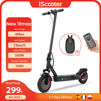 iScooter i9max Electric Scooter 500W 10inch Foldable Scooter 10Ah Electric Kick Scooter 40km Range eScooter 35km/h Speed WithAPP