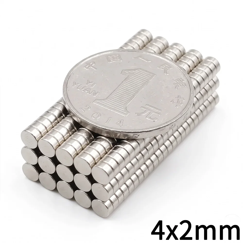 50Pcs 4x2mm Small Magnet Super Powerful Strong Permanent Magnetic Imanes Disc for Fridge DIY Home Decoration Office
