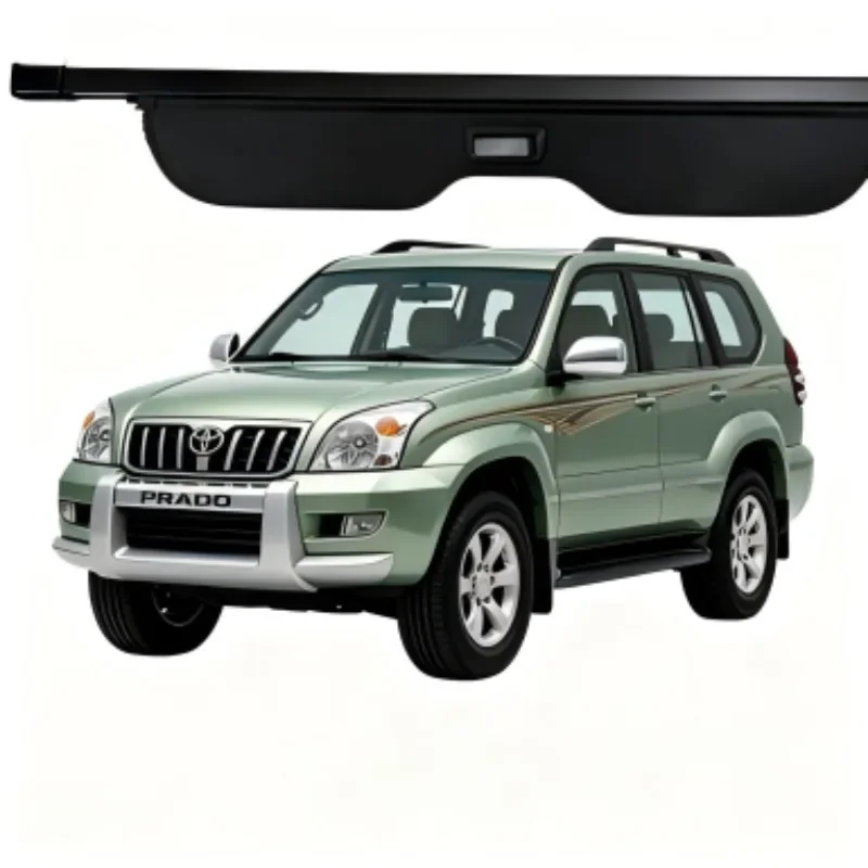 Car Trunk Cargo Cover, Rear Parcel Shelf Shade Shield, Luggage Privacy Blind for Toyota Prado 2010-2023
