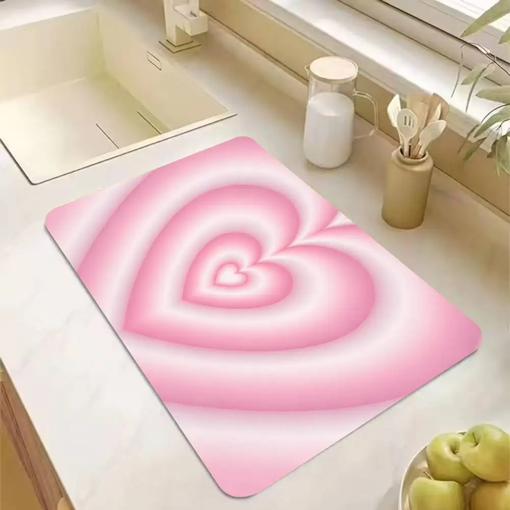 Fashion Hot Love Draining mat Kitchen Countertop Protection Mat Mat Super Absorbent Anti Slip Coffee Mat Coffee Bar Mats