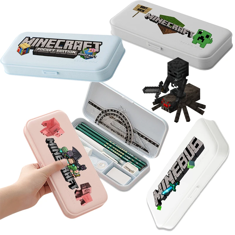 

Minecraft Pencil Case Animal Stationery Box Student School Supplies Anime Stationery Organizer Pencils Lightweight Storage Box