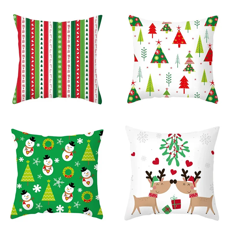 

Рождественские тематические наволочки, автомобильные украшения, офисный Санта-Клаус, гостиная, диван, домашние наволочки