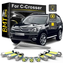 BMTxms 8Pcs Canbus No Error Car Light Bulb For Citroen C-Crosser 2007 2008 2009 2010 2011 2013 LED Dome Reading Trunk Interior