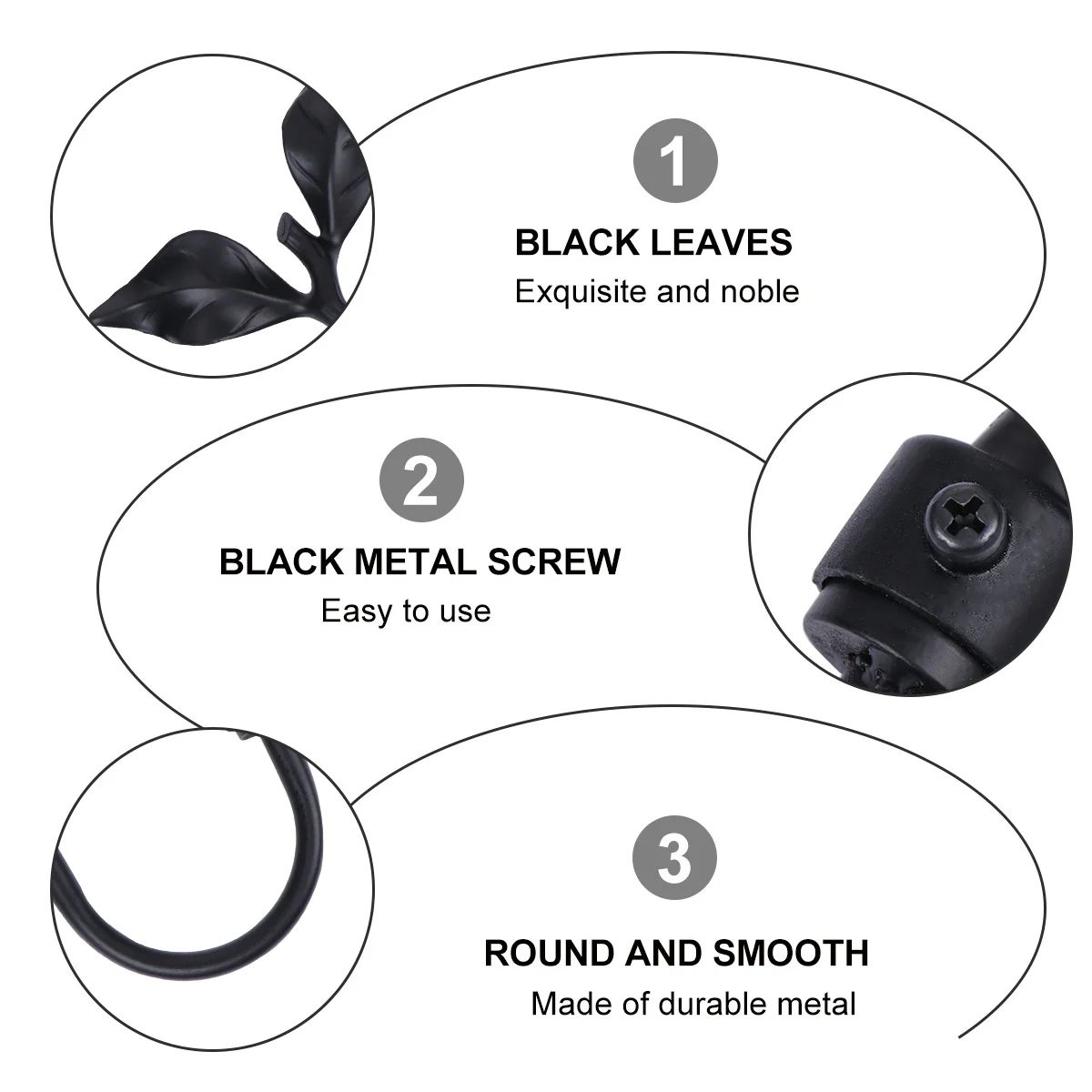 ستارة جدار السنانير ريفي يترك تصميم المعادن الثقيلة للمعاطف المناشف أحزمة أكياس المطبخ الحمام ديكور المنظم #2