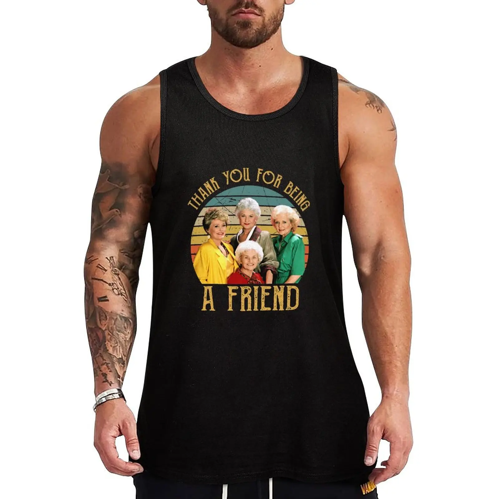 

Thank You For Being A Friend Vintage Tank Top summer 2024 men gym clothing