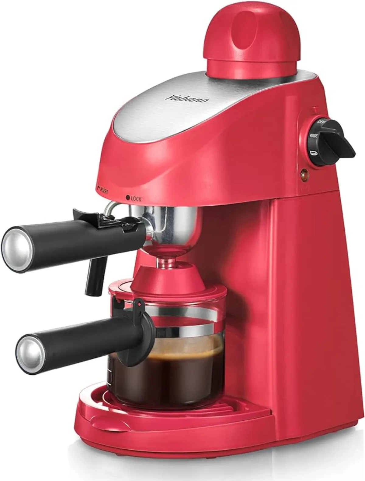 Machine, 3.5Bar Espresso Coffee Maker, Espresso and Cappuccino Machine with Milk Frother (Red) | USA | NEW