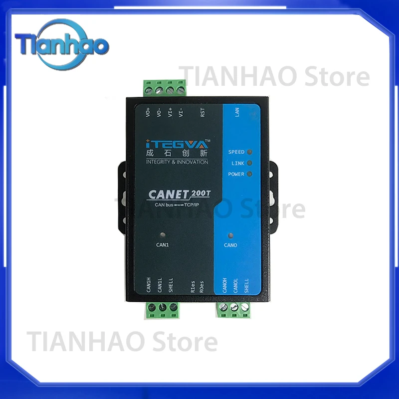 Industrial Grade Bus Serial Port Server CAN to Ethernet RS485 for CANET-200 with 2-Way CANbus Interface and 2.5 kV