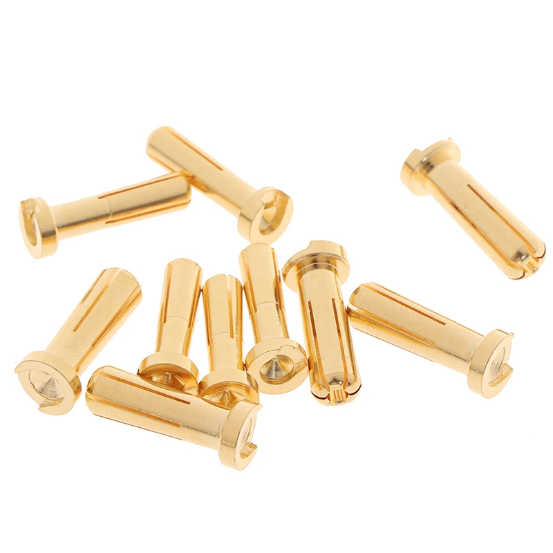 

/5pcs new 4/5mm Bullet Banana Plug Connector Male for RC Battery Part Gold Plated