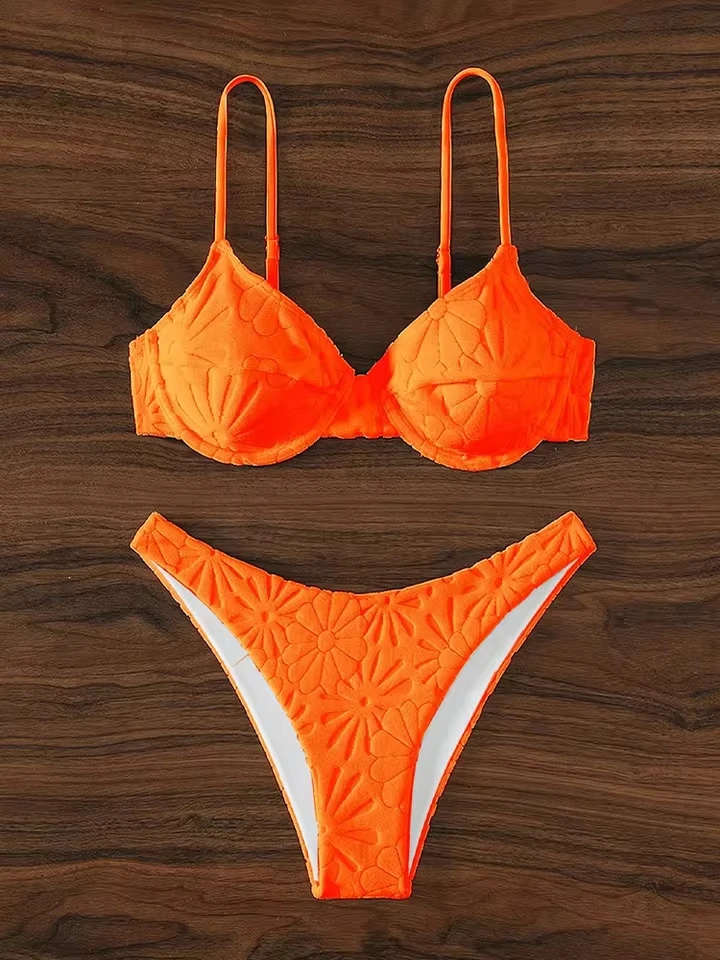 Vzvn 2026 New Summer Swimwea Bikini Women Sexy Solid Print Backless Bikini 2 Piece Set Women Split Swimsuit Beach Bikini Set