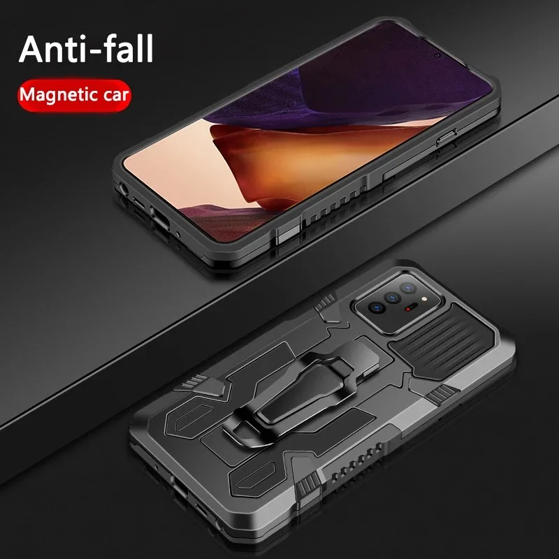 Suitable for Samsung S21Ultra mobile phone case A52 Mecha Warrior A72/A71 stand anti-fall Note20 protective case