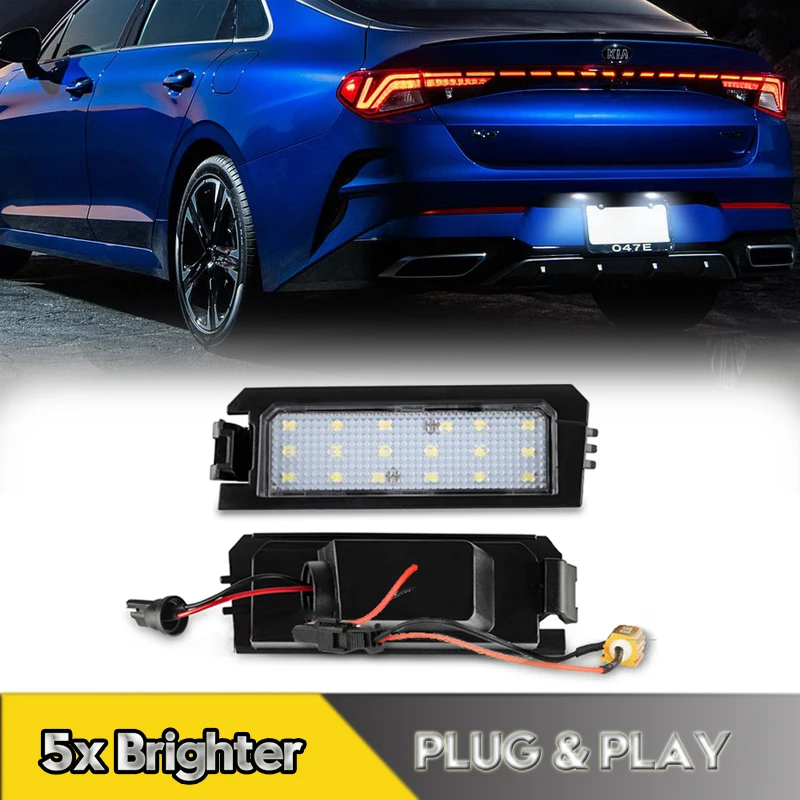 

2Pcs For Kia Rio K5 K7 Niro Cadenza LED Number License Plate Light Lamps For Hyundai I30 Elantra Sonata Venue Tucson Veloster