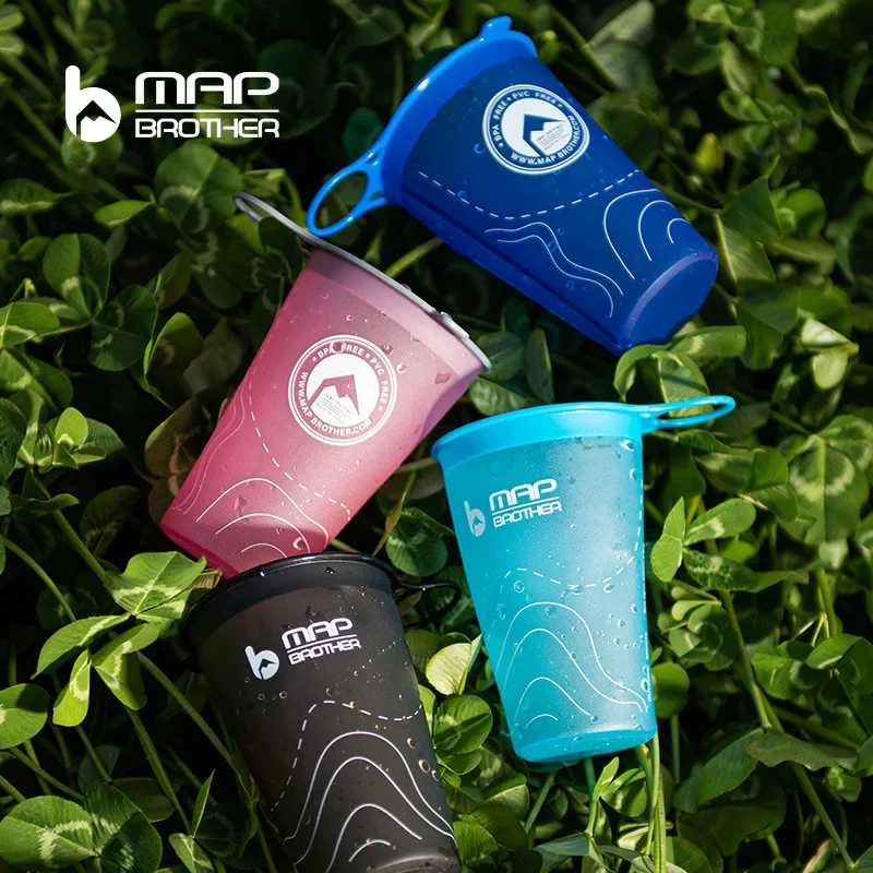 200ml Collapsible Cup TPU Running Water Cup Foldable Reusable Protable for Running Climbing Marathon-BPA Free Water Cup