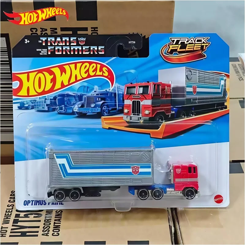 

New Hot Wheels Transformers Transformerstrack Fleet Optimus Prime Ultra Magnus Volvo 240 Drift 1/64 Diecast Car Model Toy Gift
